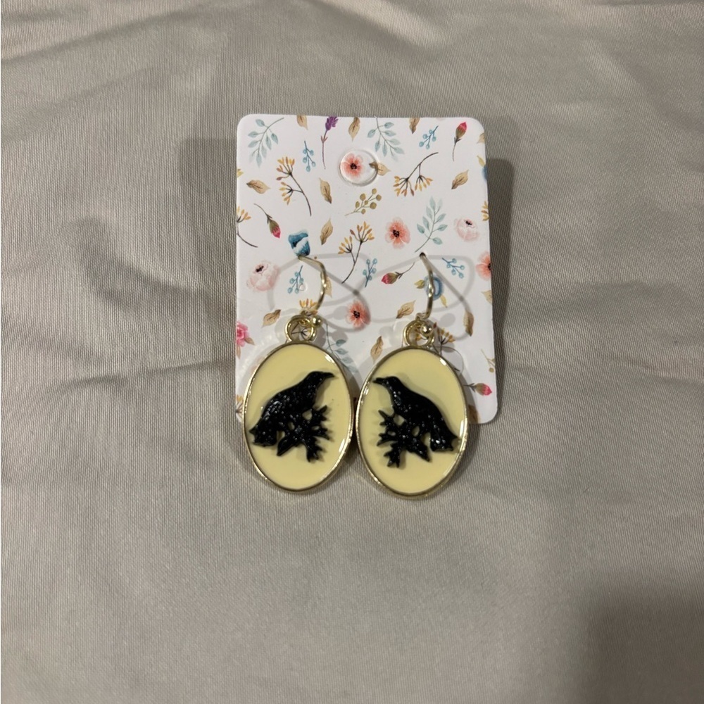 Handmade Raven Earrings​​​​​​